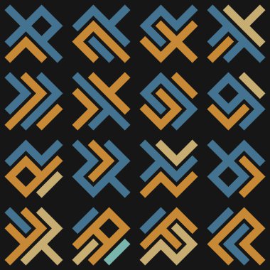Asemic Glyph writing hieroglyph imitation abstract illustration