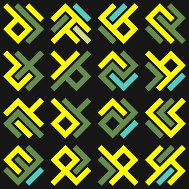 Asemic Glyph writing hieroglyph imitation abstract illustration