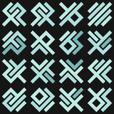 Asemic Glyph writing hieroglyph imitation abstract illustration