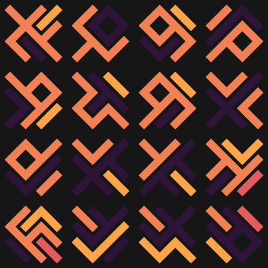 Asemic Glyph writing hieroglyph imitation abstract illustration