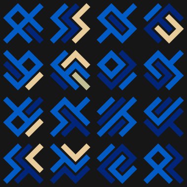 Asemic Glyph writing hieroglyph imitation abstract illustration