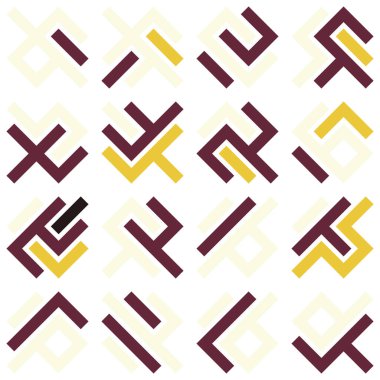 Asemic Glyph writing hieroglyph imitation abstract illustration