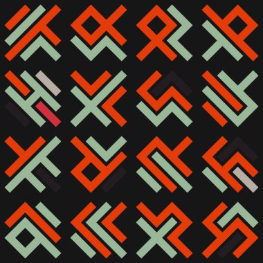 Asemic Glyph writing hieroglyph imitation abstract illustration