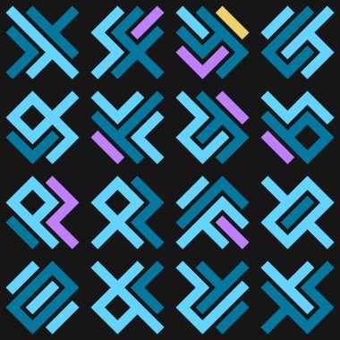 Asemic Glyph writing hieroglyph imitation abstract illustration