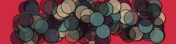 Circles Shadows Generative Art Background Art Illustration — Stock Vector