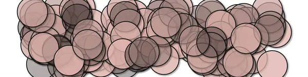 Cirkels Met Schaduwen Generatieve Kunst Achtergrond Kunst Illustratie — Stockvector
