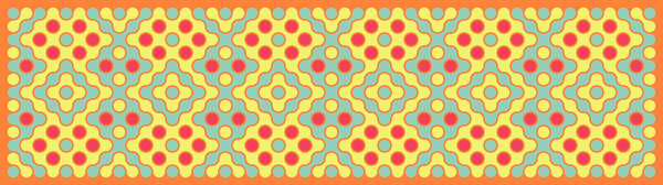 Multicolor truchet tiling connections illustration