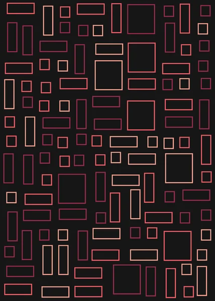 Offset Quads Generative Kunst Hintergrund Kunst Illustration — Stockvektor