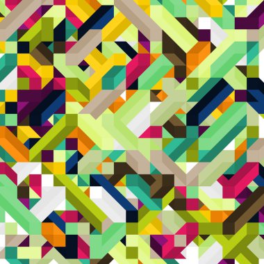 Renkli Elmaslar illüzyon arka plan soyut illüstrasyon