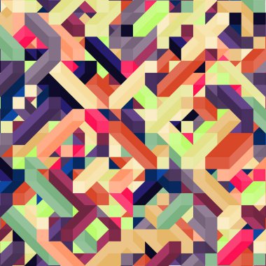 Renkli Elmaslar illüzyon arka plan soyut illüstrasyon