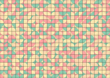 Soyut Geometrik Desen üretken hesaplama sanatı çizimi