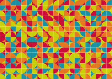 Soyut Geometrik Desen üretken hesaplama sanatı çizimi