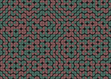 Soyut Geometrik Desen üretken hesaplama sanatı çizimi