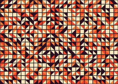 Soyut Geometrik Desen üretken hesaplama sanatı çizimi