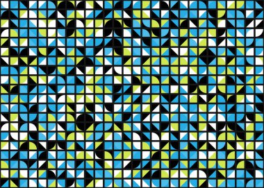 Soyut Geometrik Desen üretken hesaplama sanatı çizimi