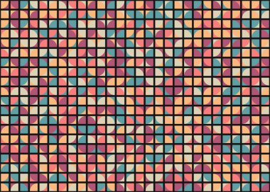 Soyut Geometrik Desen üretken hesaplama sanatı çizimi