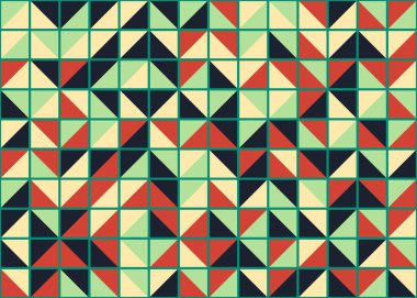 Soyut Geometrik Desen üretken hesaplama sanatı çizimi