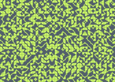 Soyut Geometrik Desen üretken hesaplama sanatı çizimi