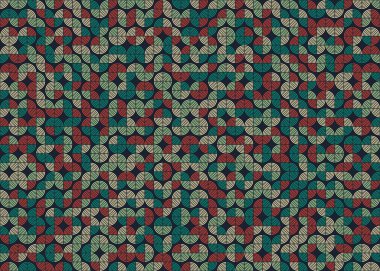 Soyut Geometrik Desen üretken hesaplama sanatı çizimi