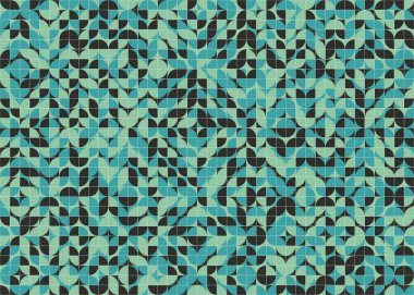 Soyut Geometrik Desen üretken hesaplama sanatı çizimi