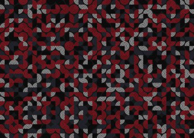 Soyut Geometrik Desen üretken hesaplama sanatı çizimi