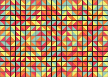 Soyut Geometrik Desen üretken hesaplama sanatı çizimi