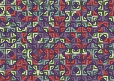 Soyut Geometrik Desen üretken hesaplama sanatı çizimi