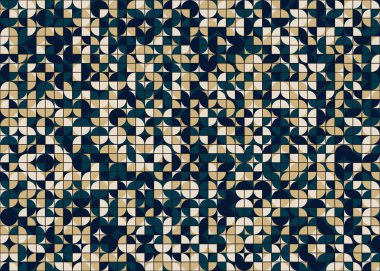 Soyut Geometrik Desen üretken hesaplama sanatı çizimi