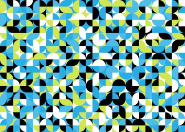 Soyut Geometrik Desen üretken hesaplama sanatı çizimi