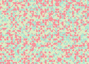 Soyut Geometrik Desen üretken hesaplama sanatı çizimi