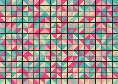 Soyut Geometrik Desen üretken hesaplama sanatı çizimi