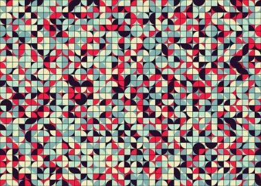 Soyut Geometrik Desen üretken hesaplama sanatı çizimi