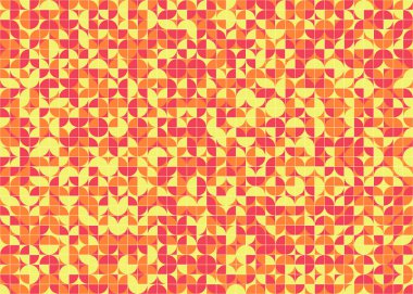 Soyut Geometrik Desen üretken hesaplama sanatı çizimi