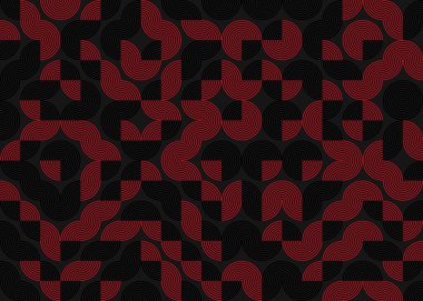 Soyut Geometrik Desen üretken hesaplama sanatı çizimi