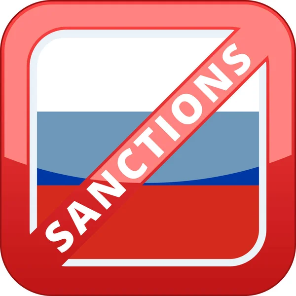Санкції Росії Лейбл Концептуальна Ілюстрація — стоковий вектор