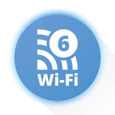 Wi-Fi 6 nesli düğme illüstrasyonu