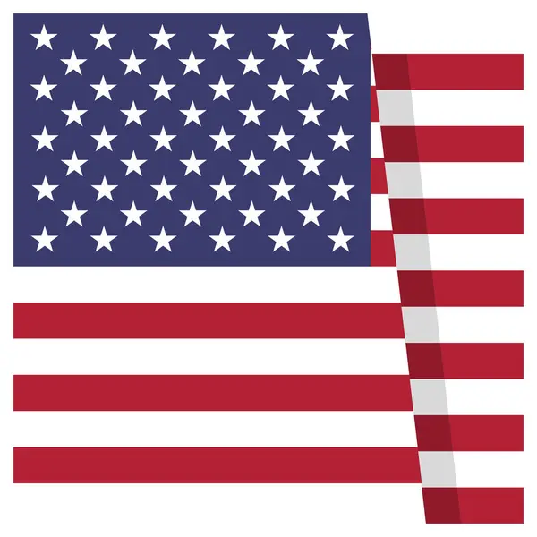Bandeira Ícone Dos Eua Ilustração — Vetor de Stock