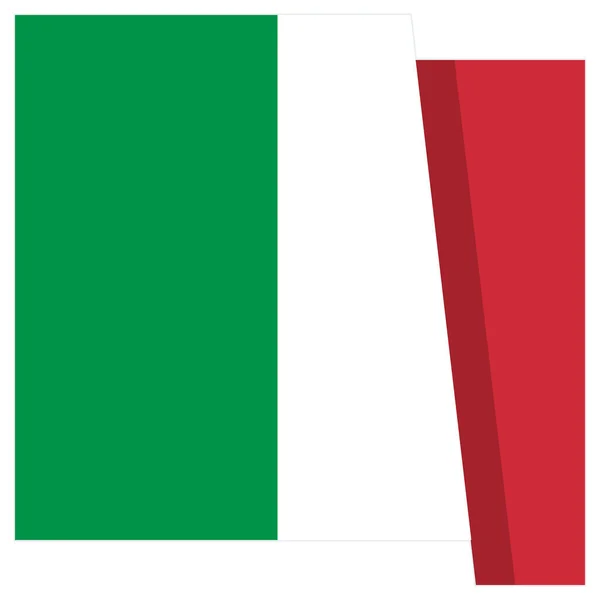 Bandeira Itália Ícone Ilustração — Vetor de Stock