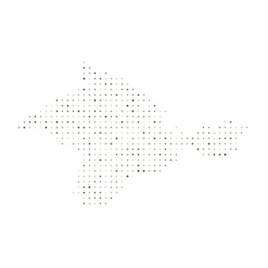 Crimea Silueti Pikselli desen haritası çizimi