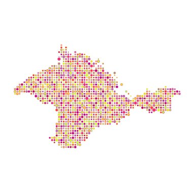 Crimea Silueti Pikselli desen haritası çizimi