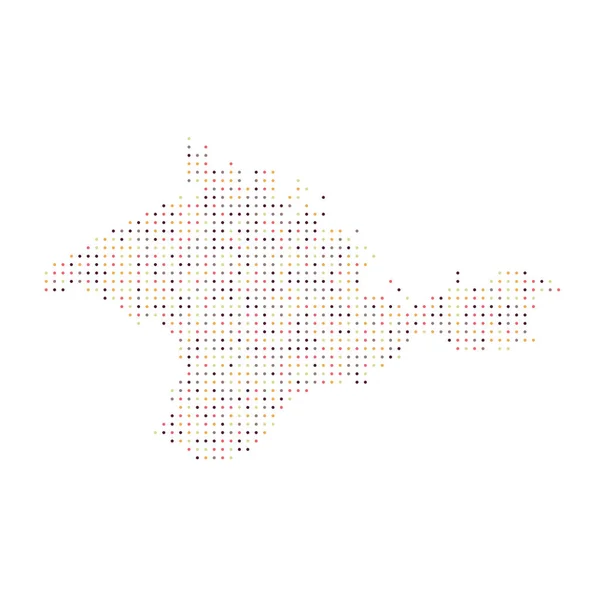 Krym Silueta Pixelated Pattern Map Illustration — Stockový vektor