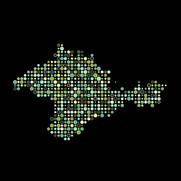 Silueta Crimea Pixelated Mapa Patrón Ilustración — Vector de stock