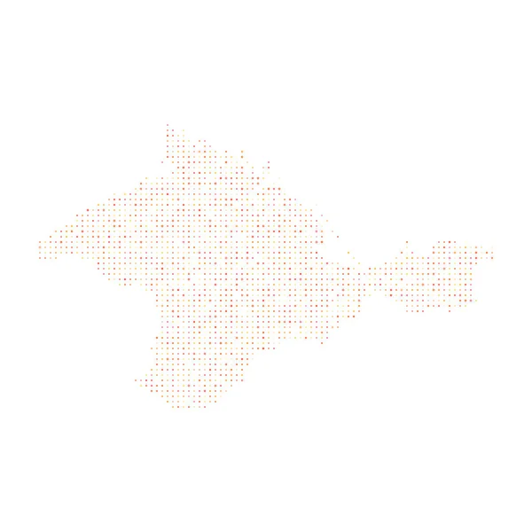 Krim Silhouette Verpixeltes Muster Kartenillustration — Stockvektor