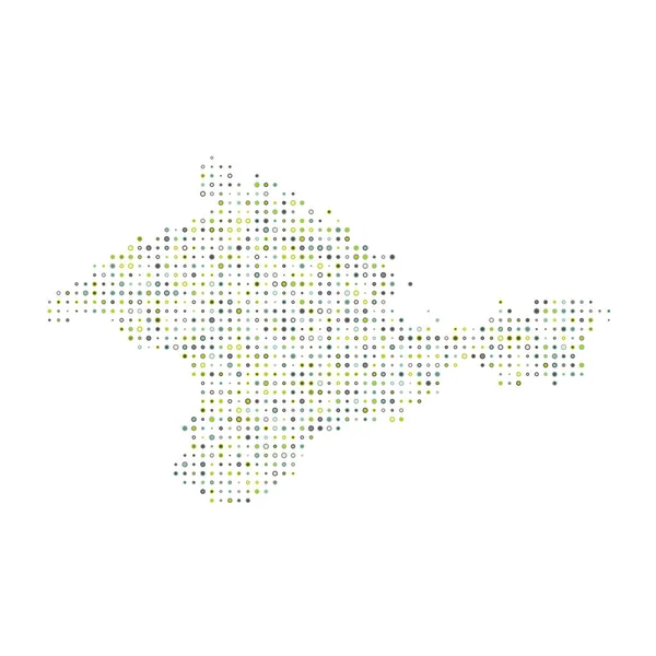 Crimea Silhouette Pixelated Modello Mappa Illustrazione — Vettoriale Stock