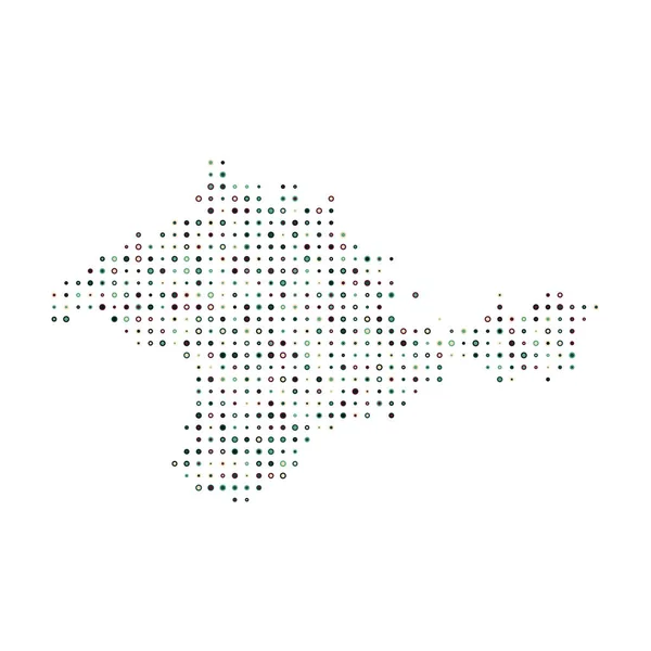 Крим Силует Піксельований Візерунок Карта Ілюстрація — стоковий вектор