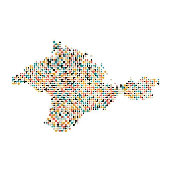 Crimea Silhouette Pixelated Pattern Map Illustration — Stock Vector