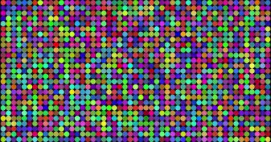 Renkli yanıp sönen dairelerle geometrik arkaplan