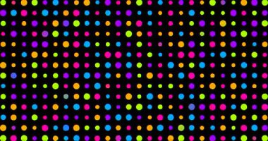 Renkli yanıp sönen dairelerle geometrik arkaplan