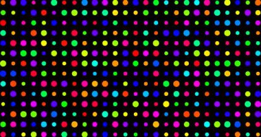 Renkli yanıp sönen dairelerle geometrik arkaplan