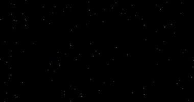 Siyah arkaplan üzerinde geometrik şekiller oluşturan çizgilerle bağlantılı noktaların canlandırılması